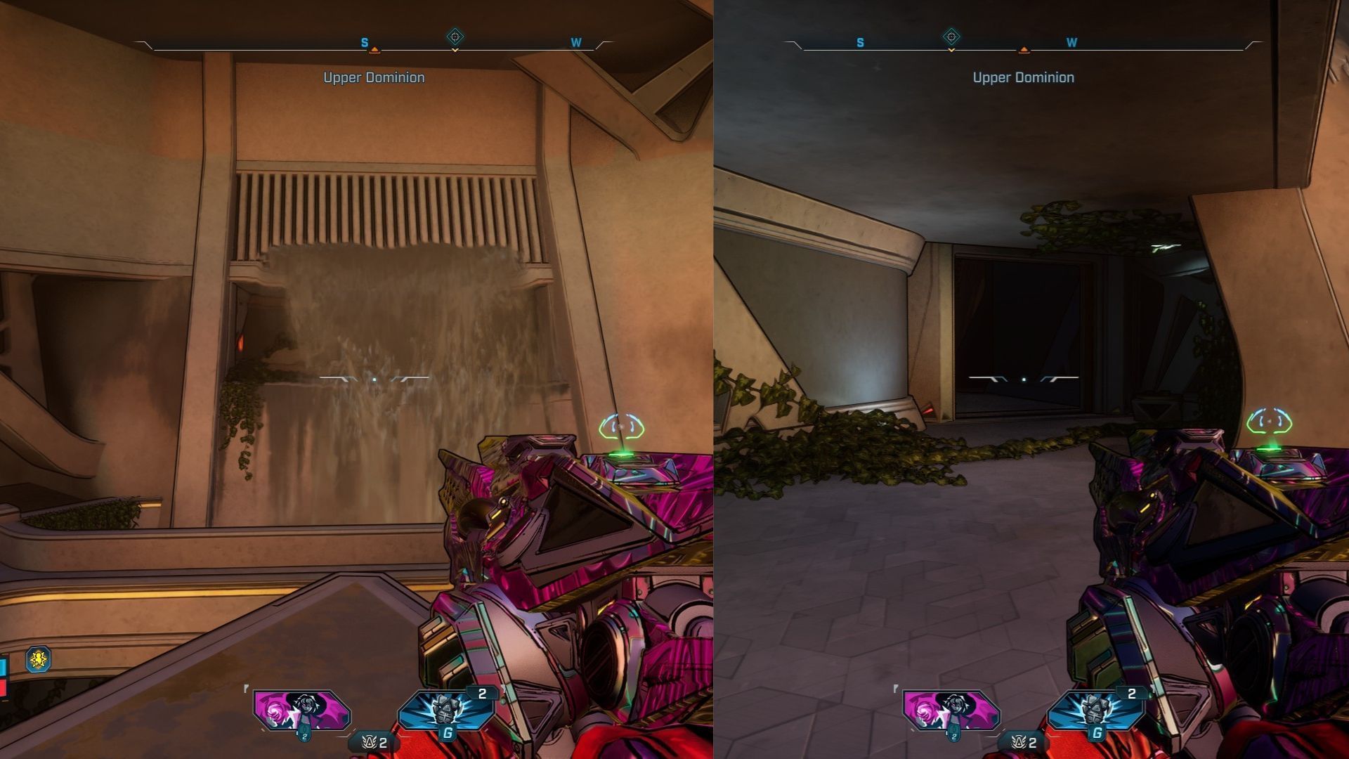 Go through the waterfall to find the secret door open (Image via 2K)