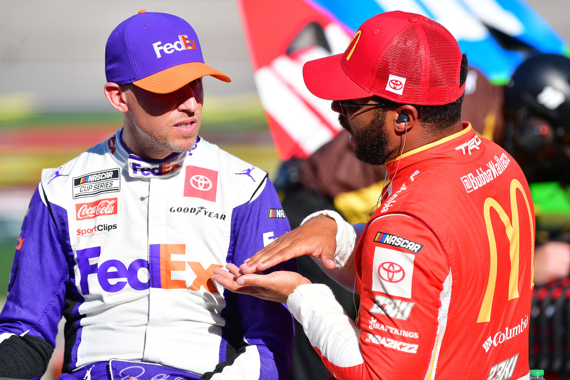 "How you race me is how I race you": Bubba Wallace sends a clear message on his hard-racing stance after late-race clash with Denny Hamlin in Kansas