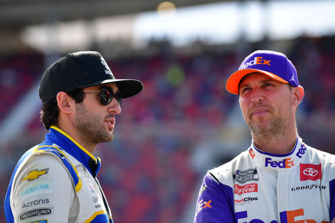 “They don’t know what they’re talking about”: Denny Hamlin refutes the blame for Chase Elliott wreck in the Bristol elimination race