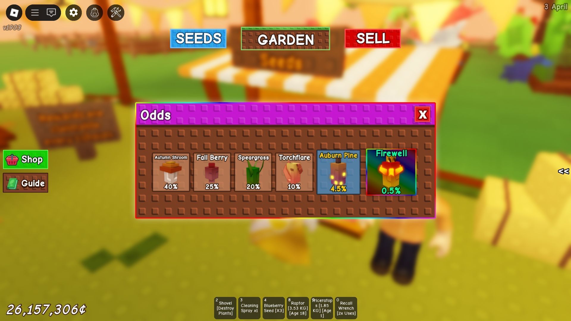 The Fall Seed Pack (Image via Roblox)