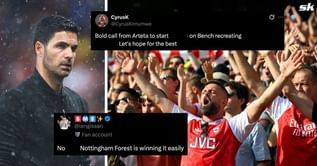 “We’re losing”, “Bold call from Arteta” - Arsenal fans worried after 26-year-old star gets dropped from starting line-up against Nottingham Forest