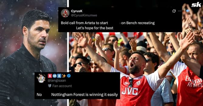 “We’re losing”, “Bold call from Arteta” - Arsenal fans worried after 26-year-old star gets dropped from starting line-up against Nottingham Forest