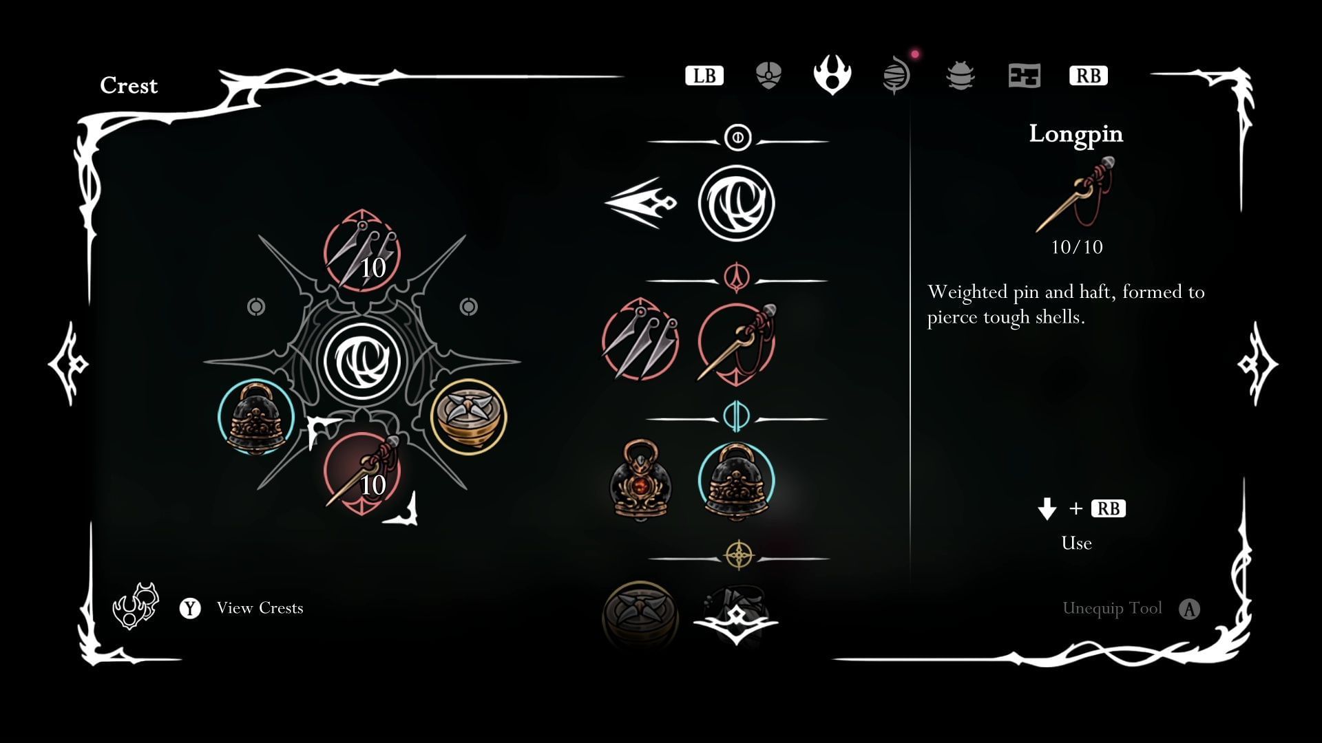 Elaborate &quot;loadouts&quot; can alter Hornet&#039;s playstyle (Image via Team Cherry || Sportskeeda)