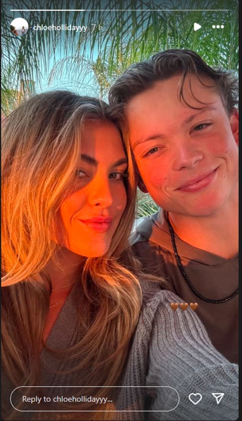 Jackson Holliday&#039;s wife, Chloe, shared a sun-kissed selfie on her Instagram via @chloehollidayy