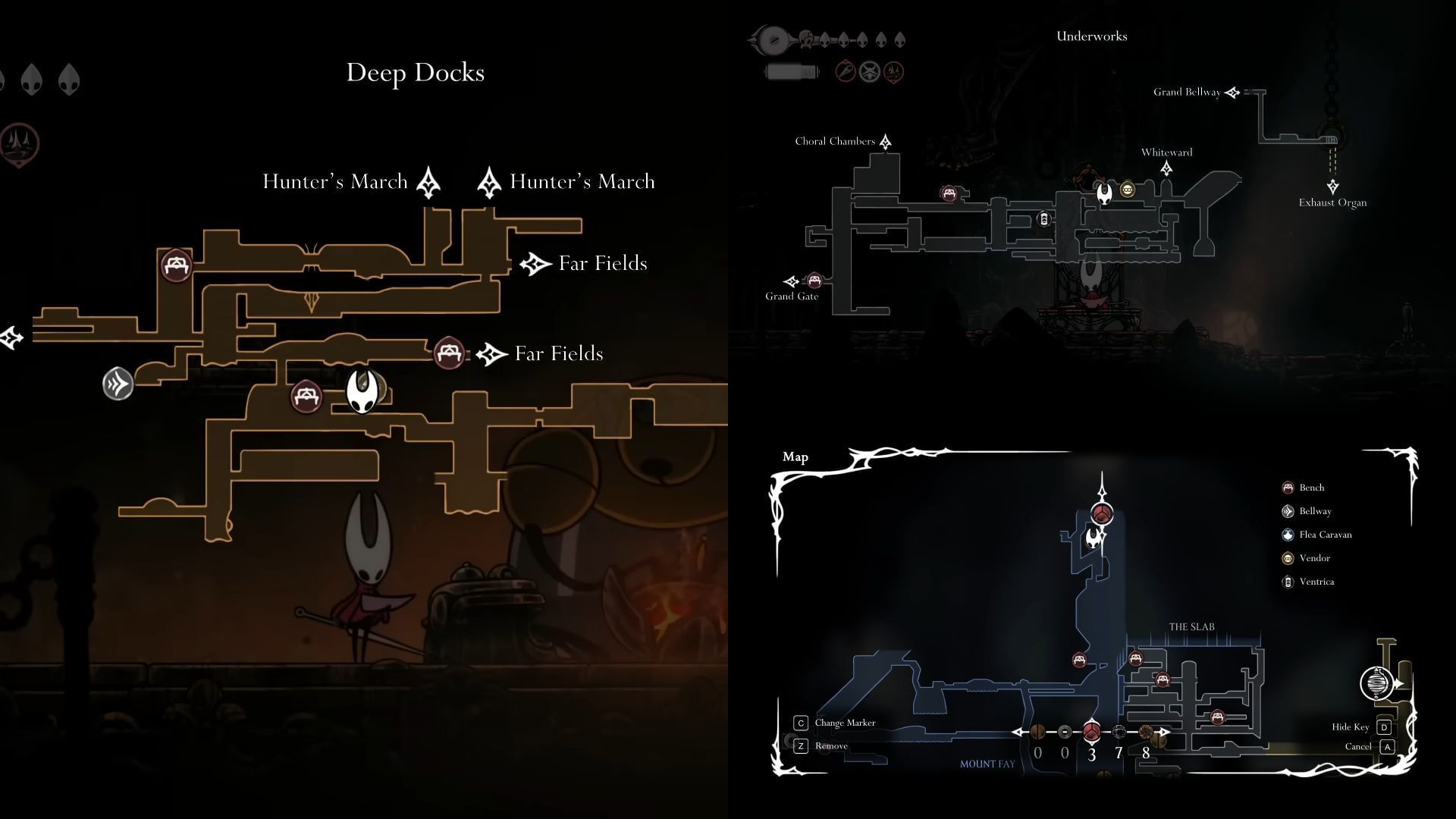 Location for Silk Shot variants in Hollow Knight Silksong (Image via Team Cherry || Youtube@/Reniachii)