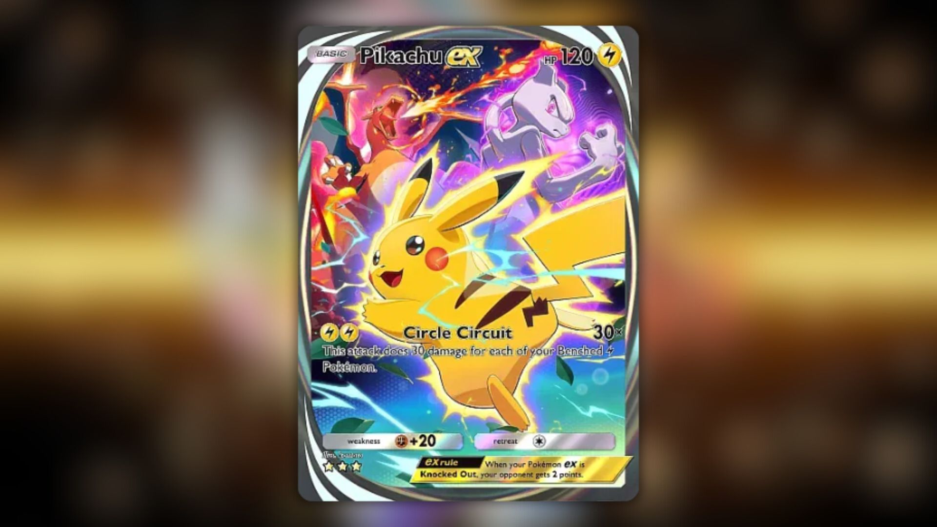 The new Three-Star Immersive Pikachu ex card (Image via The Pokemon Company)