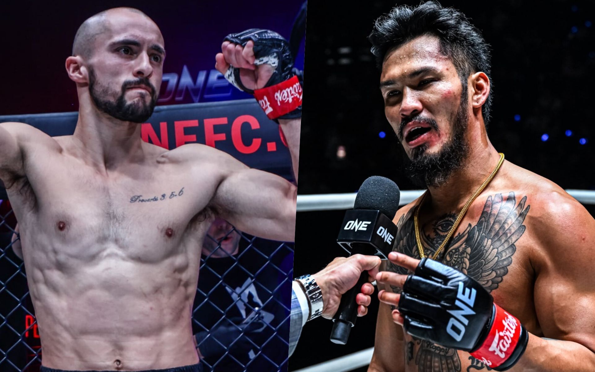 Jake Peacock (L) and Suakim (R) | Image by ONE Championship