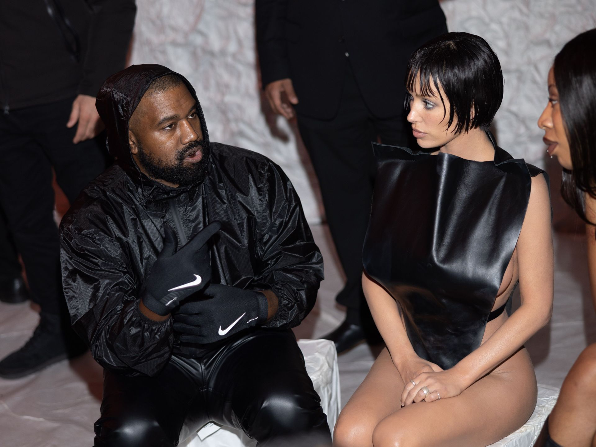 Kanye West and Bianca Censori at the Milan Fashion Week - Womenswear Fall/Winter 2024-2025 (Image via Getty)