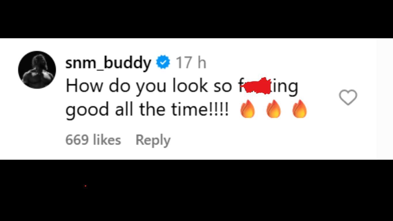 Buddy Matthews&#039; comment [Screengrab from Instagram]