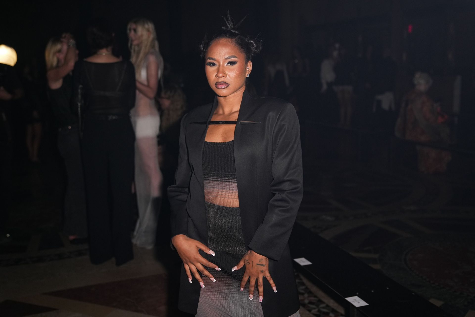  Jordan Chiles during New York Fashion Week. (Photo by Getty Images)