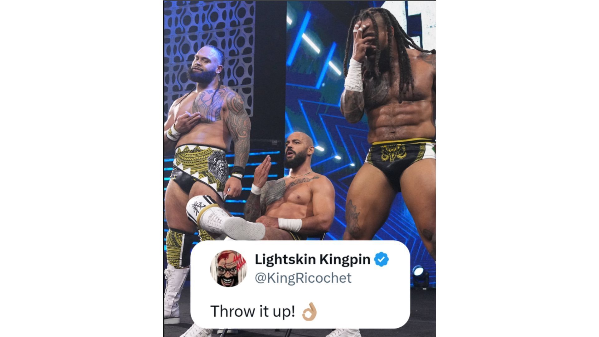 Ricochet and The Gates of Agony [Image Credits: AEW&#039;s X profile]