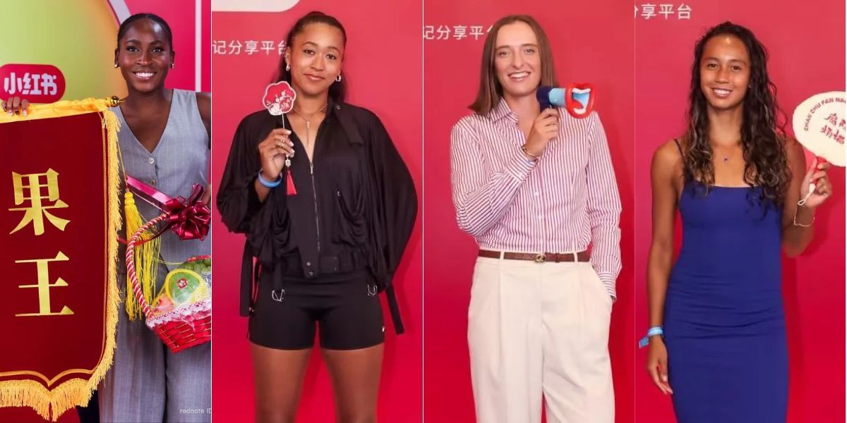 Coco Gauff, Naomi Osaka, Iga Swiatek and Leylah Fernandez snapped at China Open photoshoot