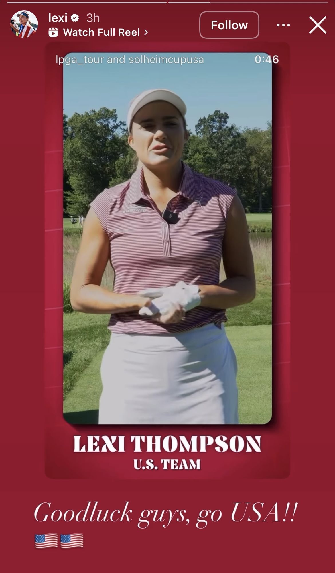 Image taken from Thompson&rsquo;s Instagram story _ Source: Instagram/@lexi
