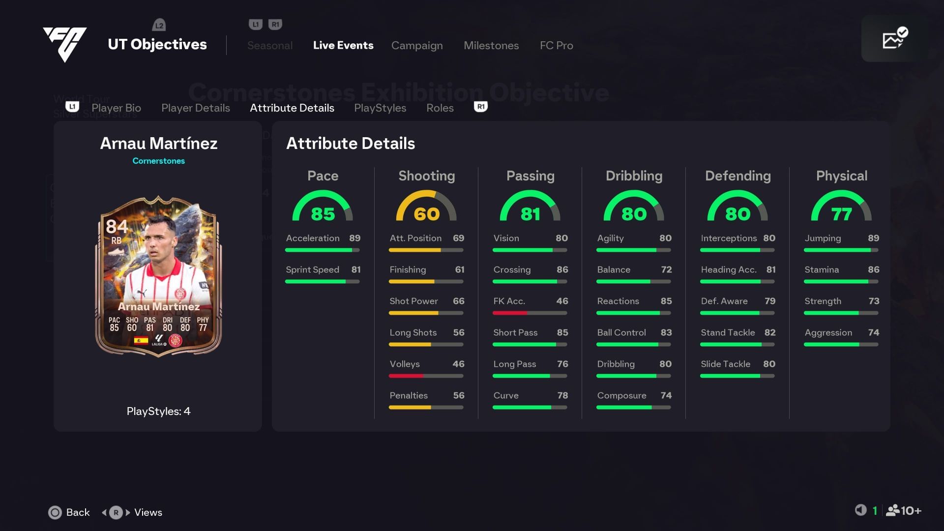 The stats (Image via EA Sports)