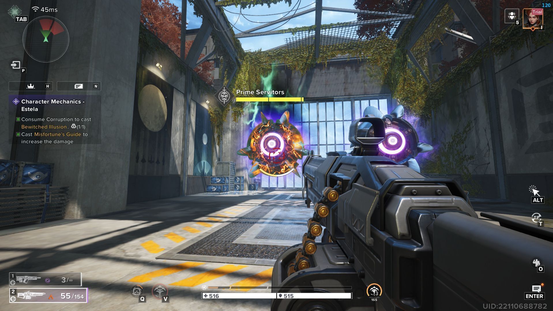Misfortune debuff on an enemy of Destiny: Rising (Image via NetEase) 