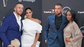 Travis Kelce's ex Kayla Nicole shows interest in George Kittle’s special outfit as 49ers TE announces new podcast with wife Claire