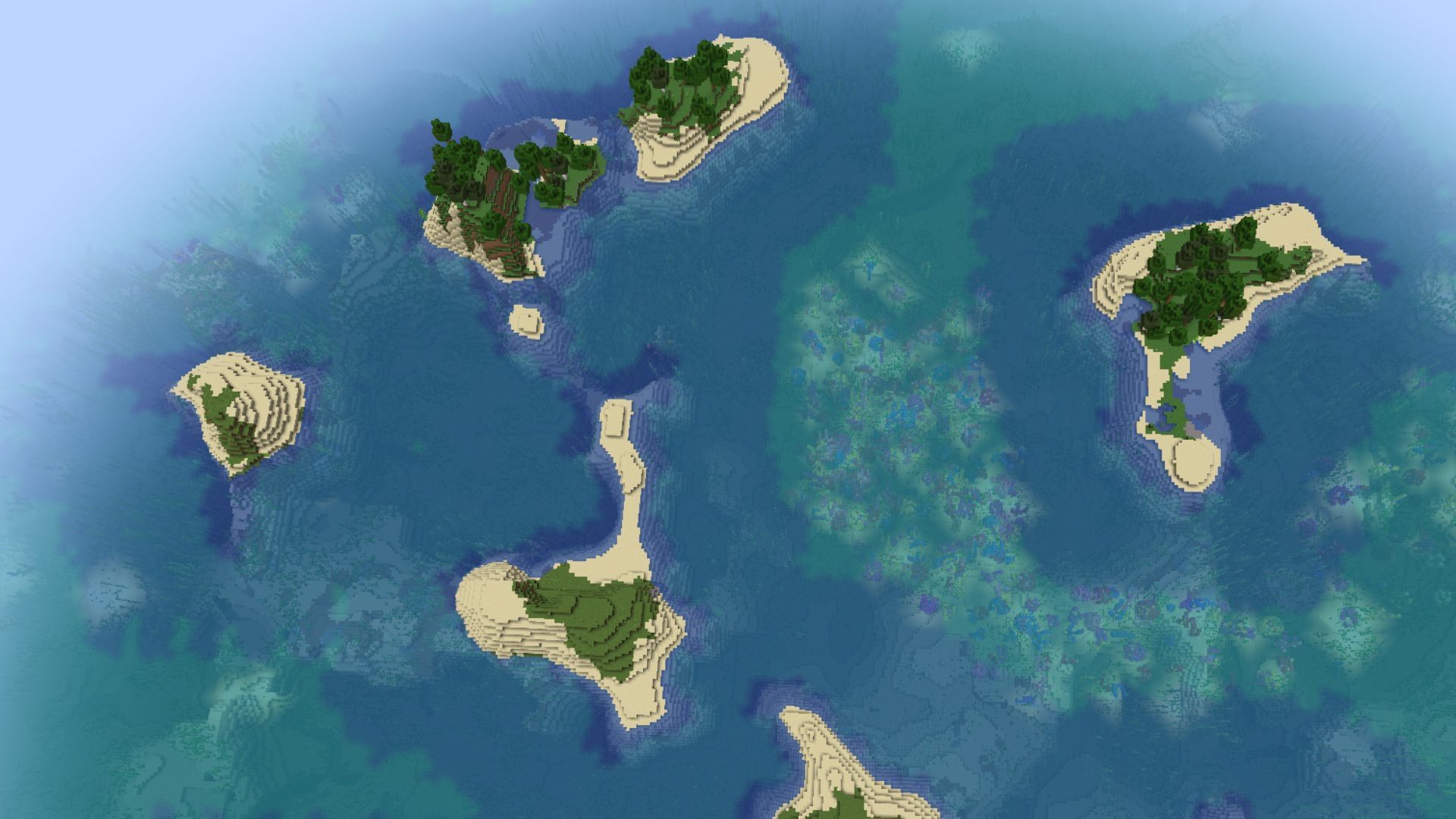 A Minecraft player noted that archipelagos are not as common as before 