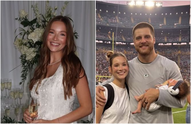 Tucker Kraft's wife Baylee rocks soccer mom outfit with daughter Charlotte for Packers vs. Commanders TNF game