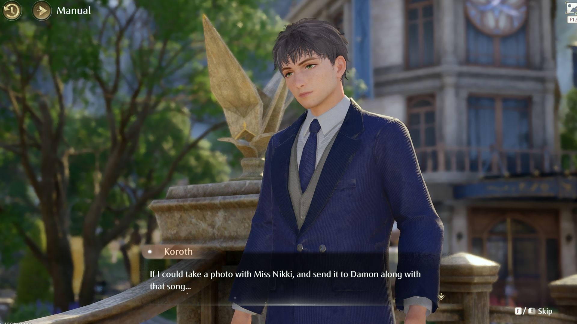 Koroth will ask to take a picture with Nikki (Image via Sportskeeda Gaming/Infold Games)