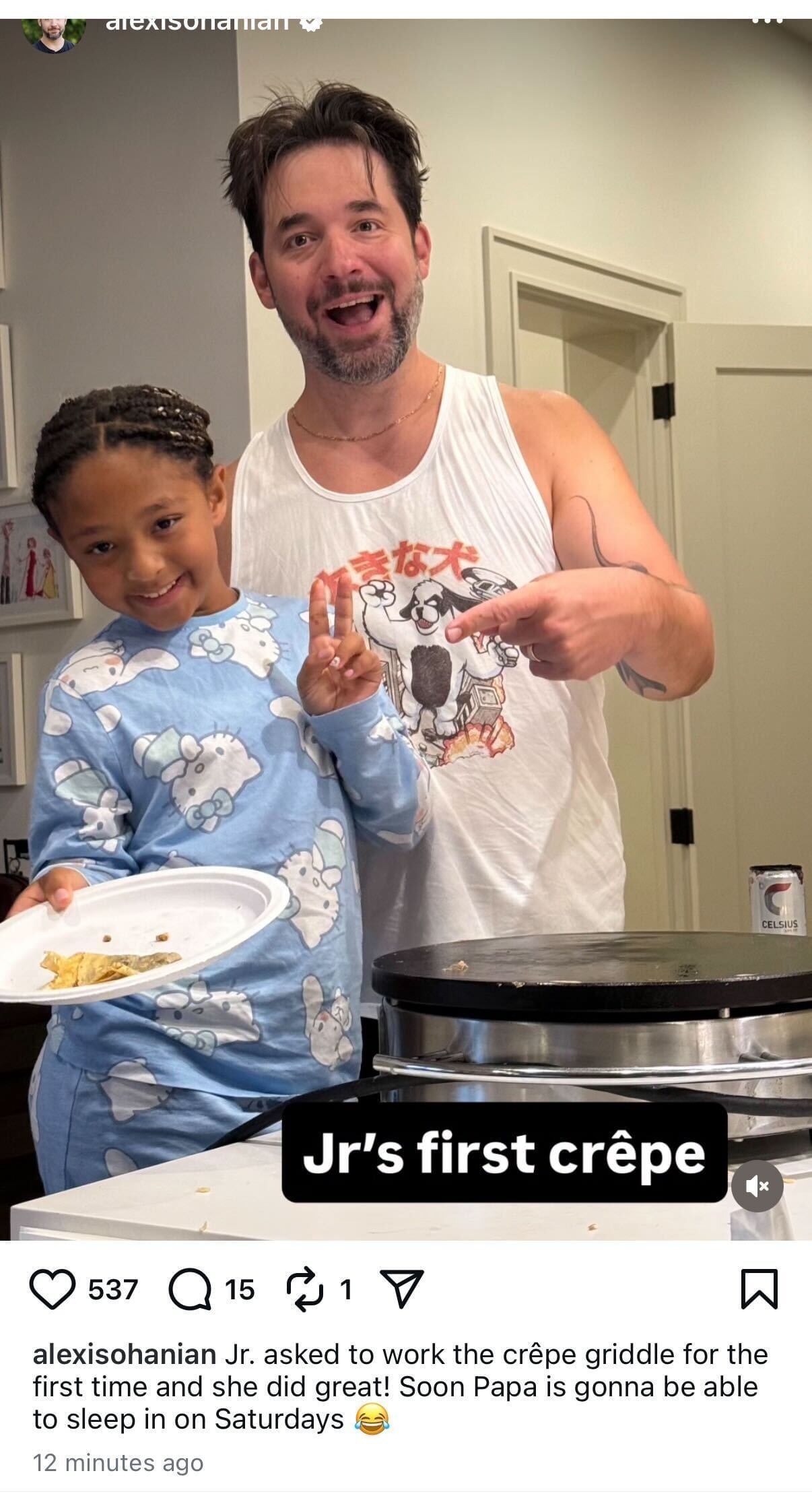 Screengrab from Alexis Ohanian&#039;s Instagram @alexisohanian