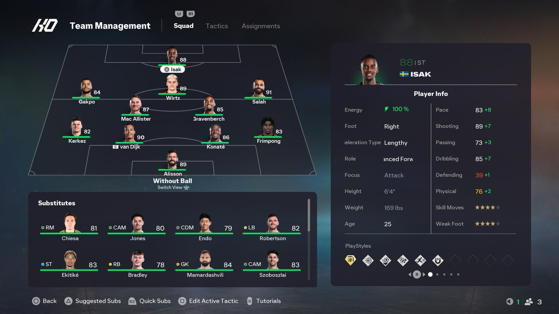 The formation (Image via EA Sports)
