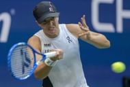 Iga Swiatek in action at the 2025 US Open (Source: Getty)