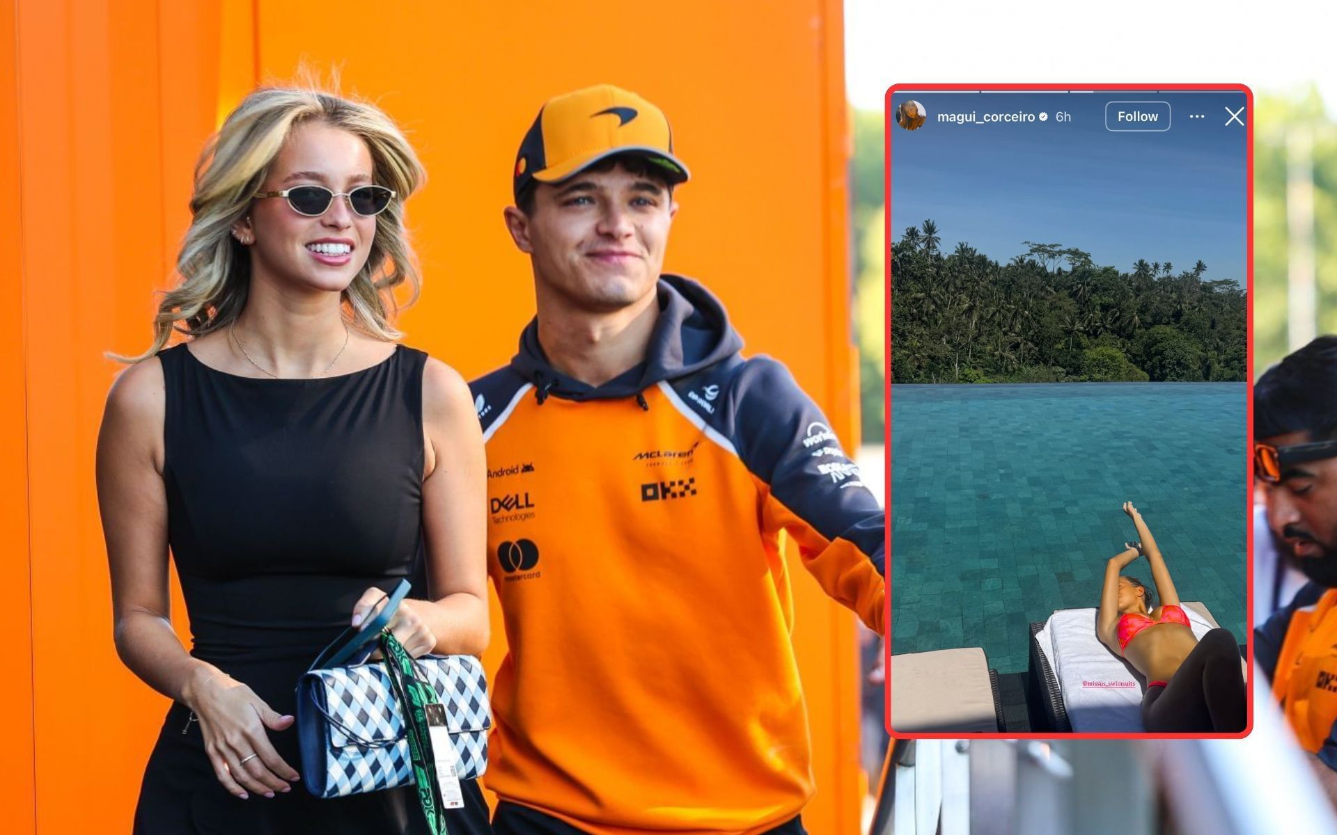 Lando Norris and his girlfriend Margarida Corceiro