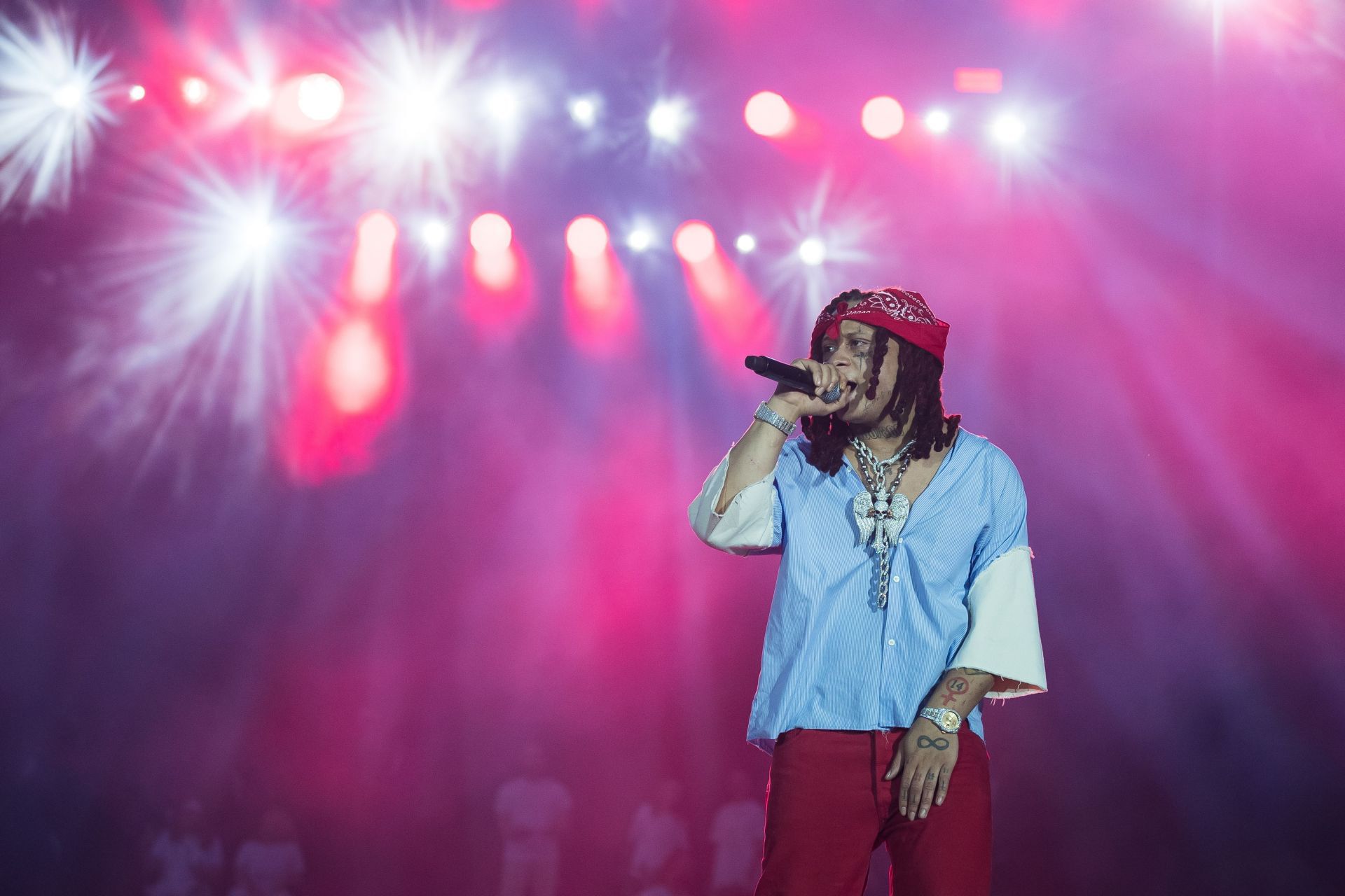 Trippie Redd performing at the 2023 Rolling Loud Miami (Image via Getty)