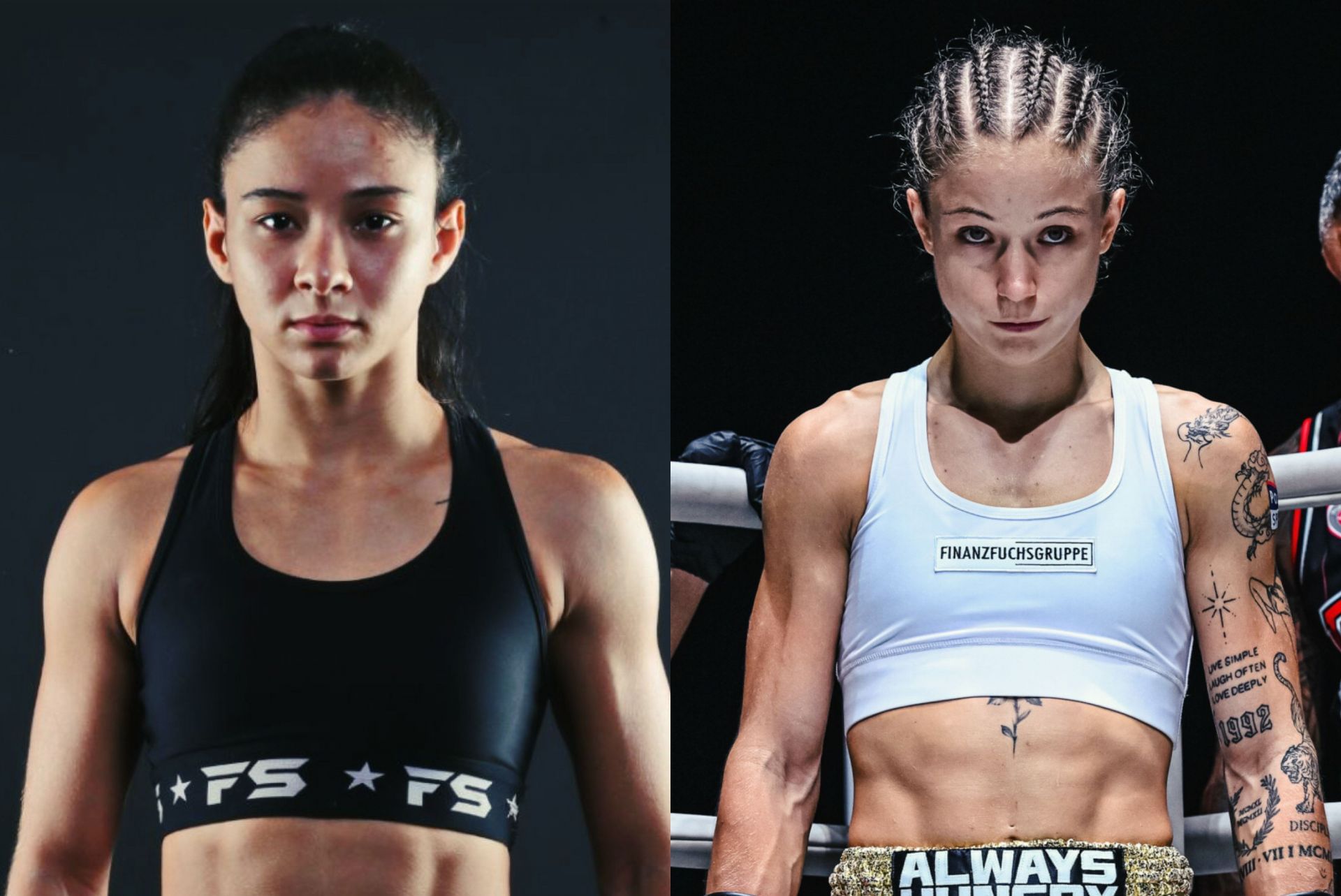 (From left) Allycia Hellen Rodrigues and Stella Hemetsberger. [Images: ONE Championship]