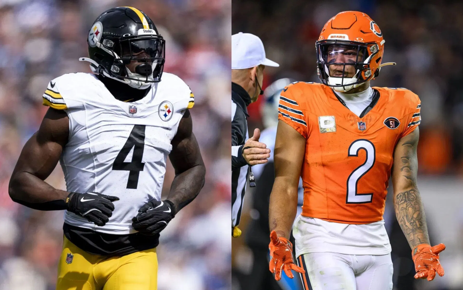 DK Metcalf or DJ Moore: Who should I start for Week 4 fantasy football? (Credits: IMAGN/GETTY)