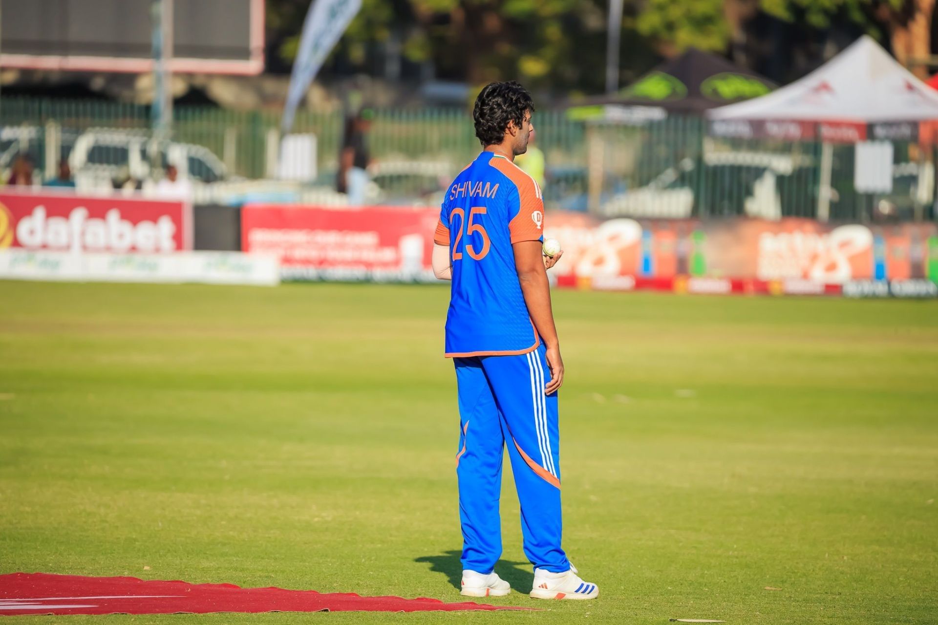 Shivam Dube was introduced into the attack in the 11th over of Pakistan&#039;s innings. [P/C: BCCI/X]