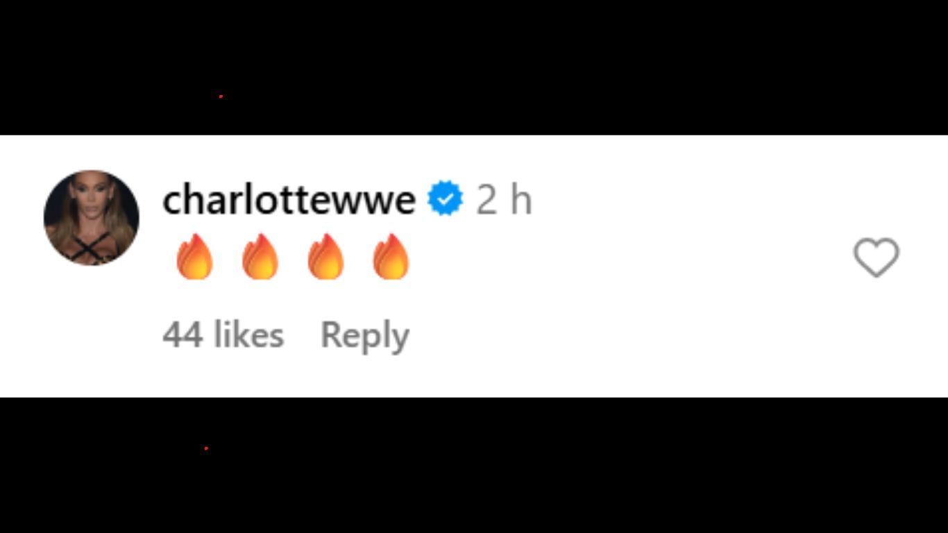Charlotte&#039;s comment [Screengrab taken from Instagram]