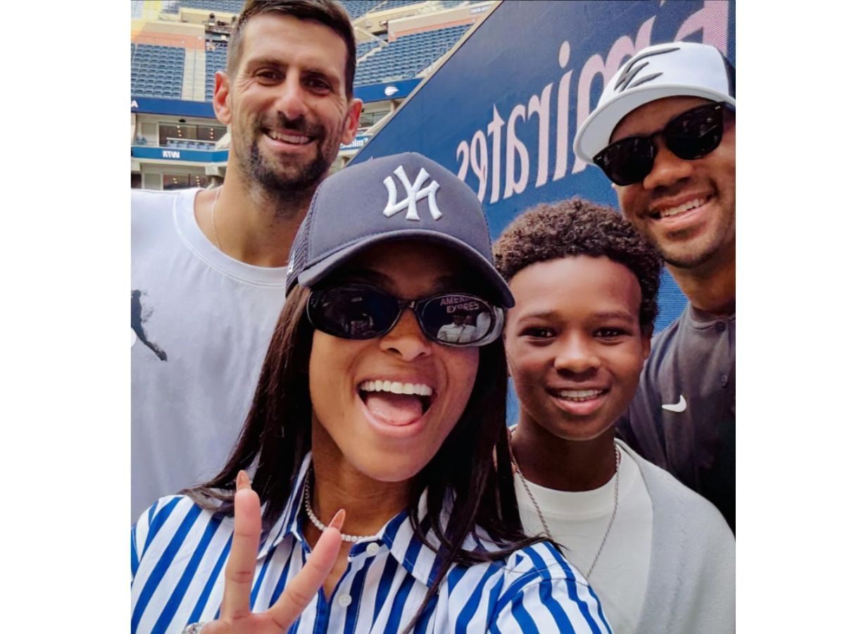 Ciara with her family at the US Open (Image via Instagram/ @dangerusswilson)