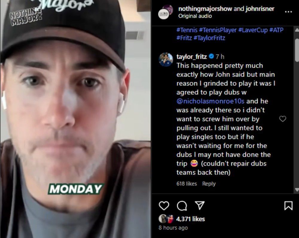 Screenshot of the Instagram post&#039;s comment section.