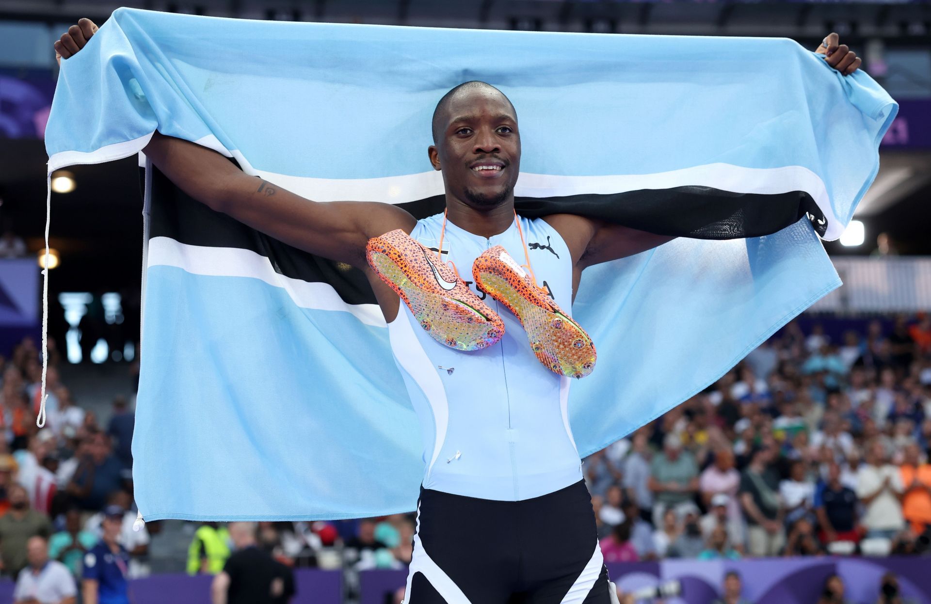 Letsile Tebog competes in Athletics - Olympic Games Paris 2024: Day 13 - Source: Getty