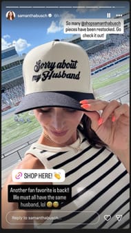 Samantha Busch's Instagram story - Source: @samanthabusch on IG
