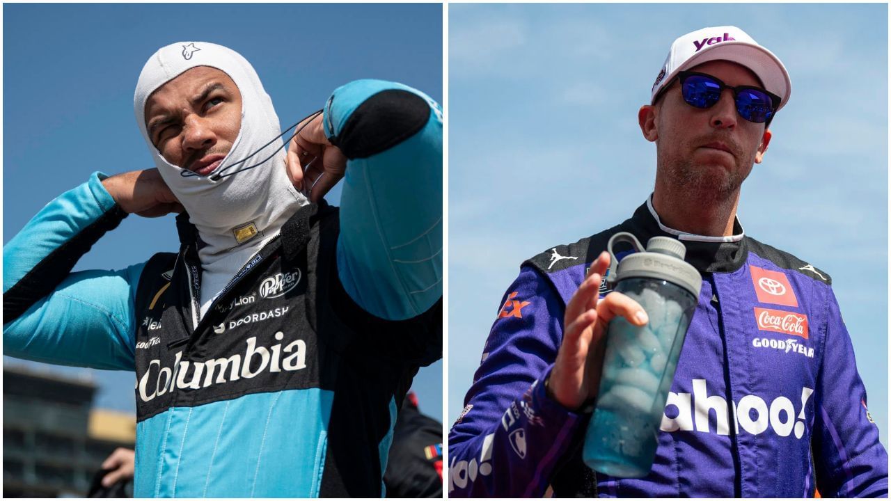 Bubba Wallace and Denny Hamlin