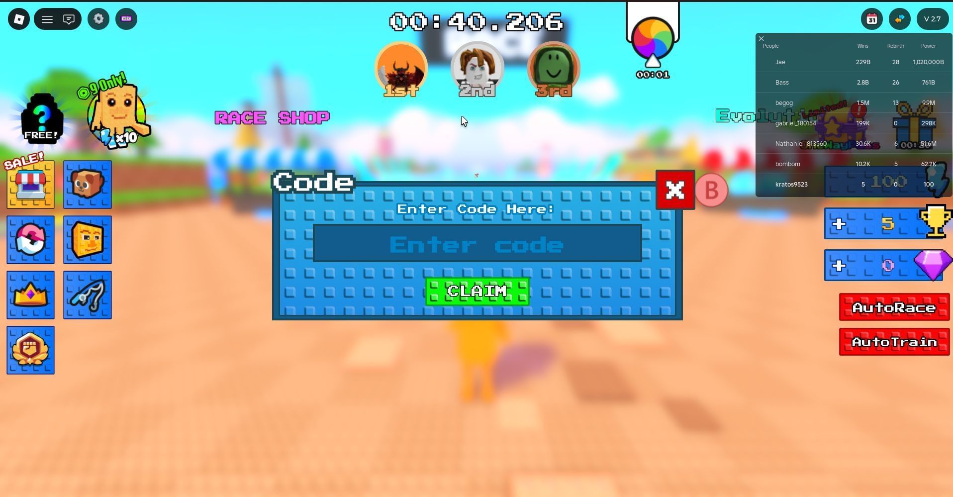 Redeem the code here (Image via Roblox)