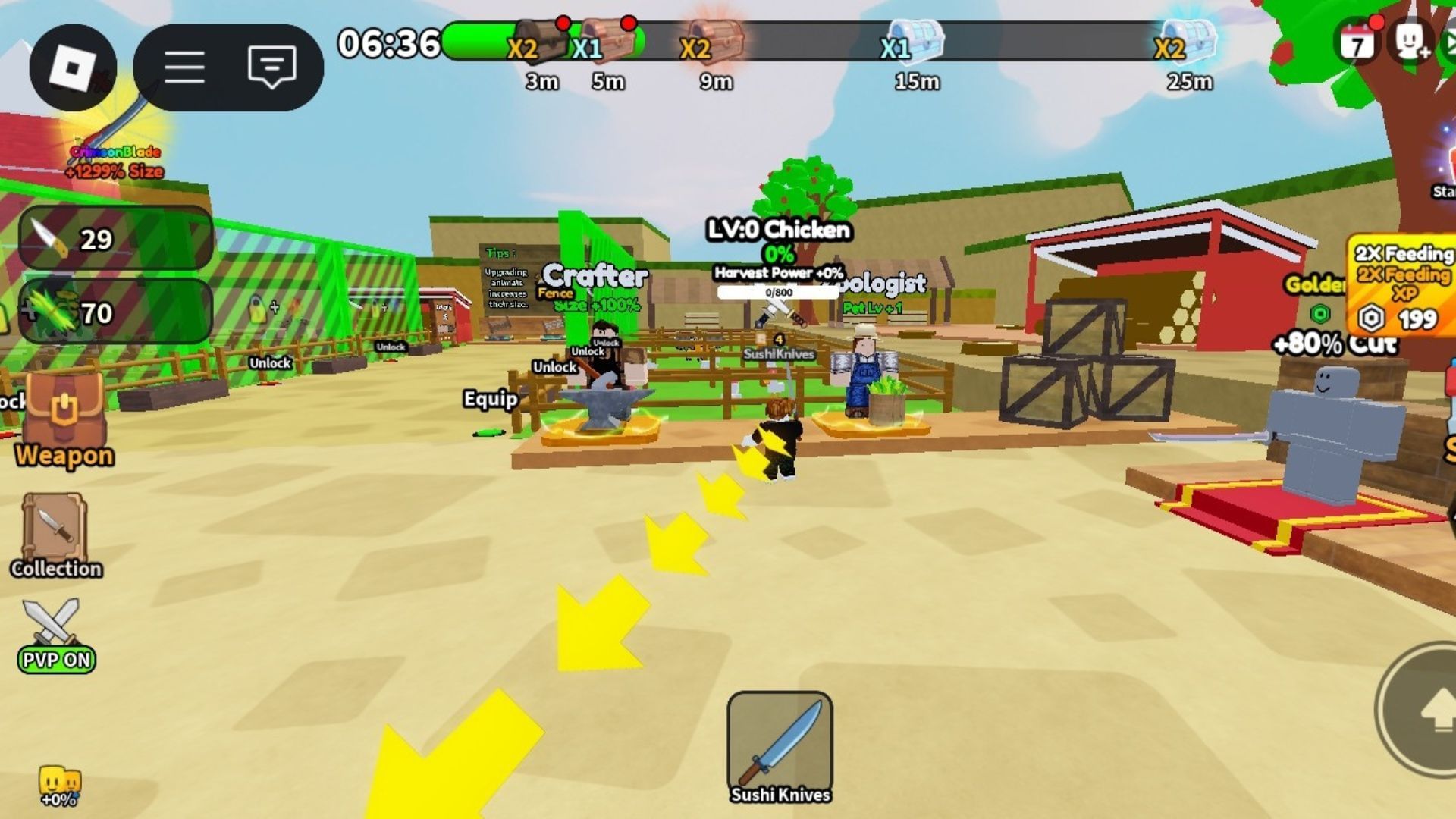 Chop Chop game lobby (Image via Roblox)