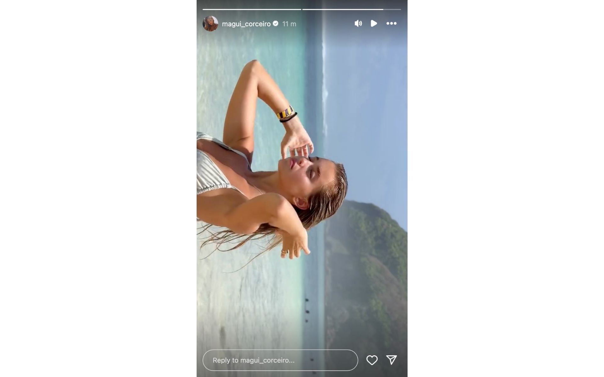 Margarida Corceiro sharing a clip from her Bali, Indonesia visit on Instagram | Source: Instagram/@magui_corceiro