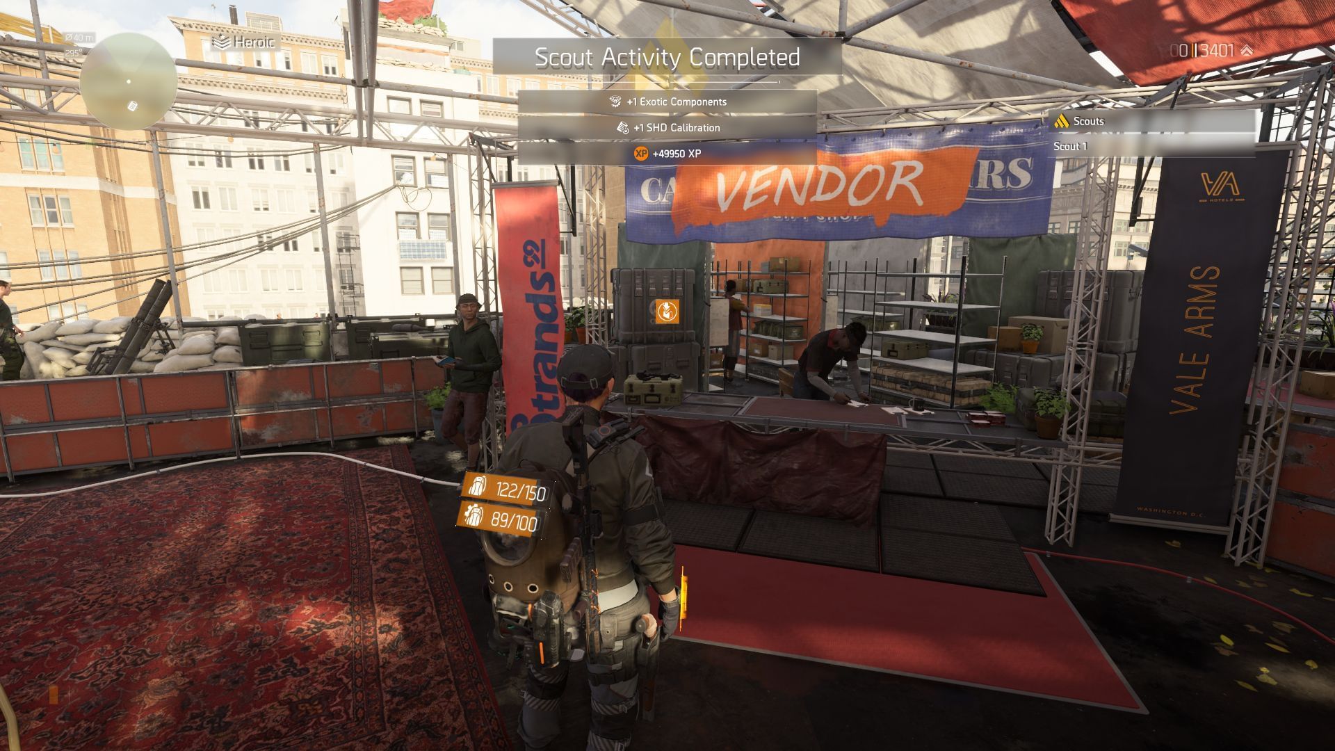 Completing Objective 1 in The Division 2 Y7S2 The Pact week 1 Manhunt (Image via SK Gaming, Ubisoft)