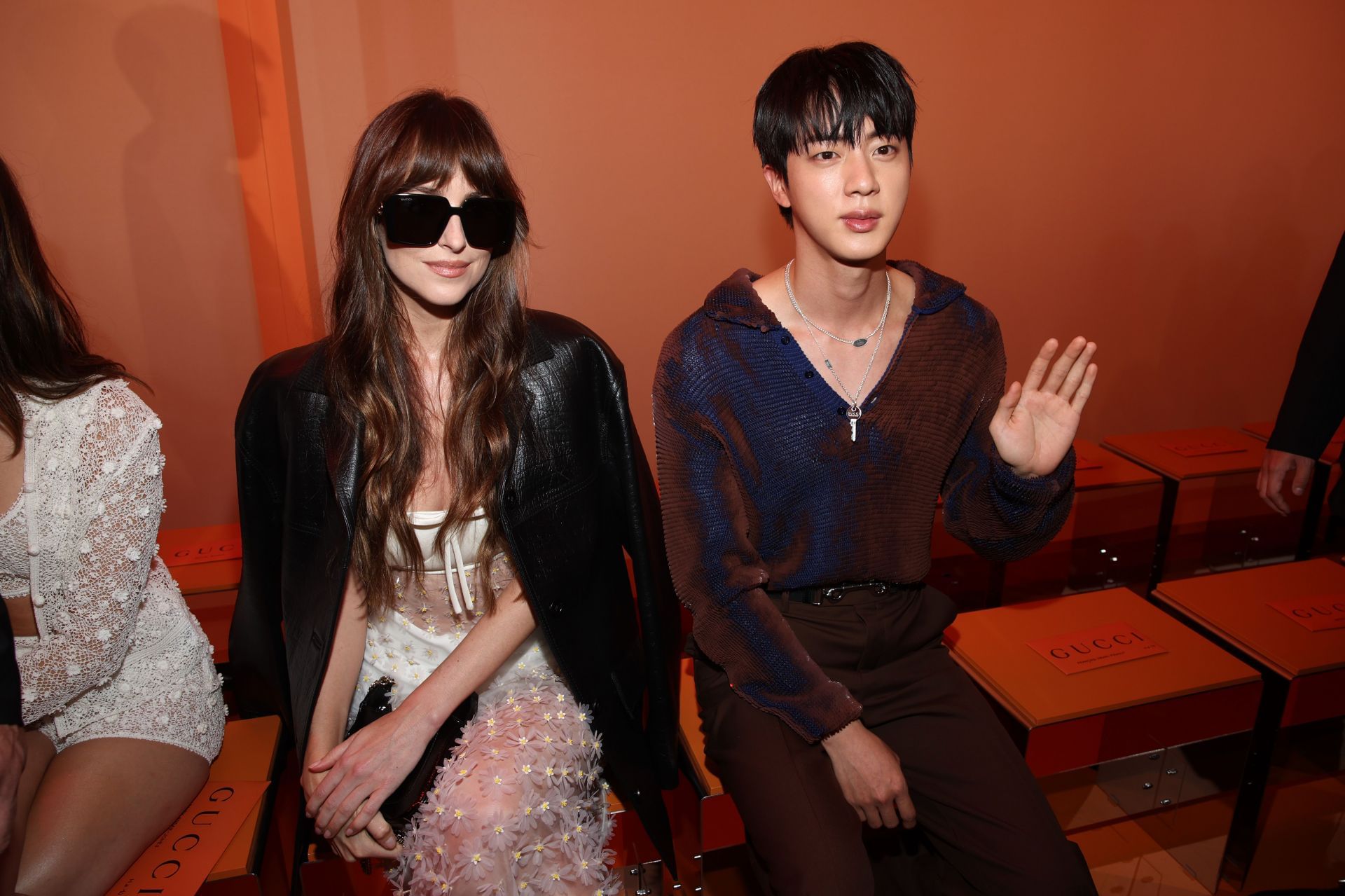 The BTS member at Gucci - Women&#039;s Spring Summer 2025 Fashion Show (Image via Getty)