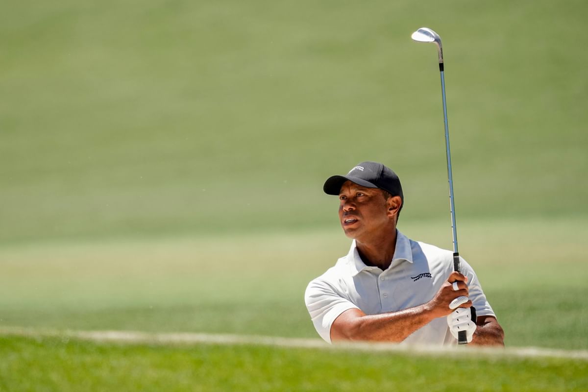 Tiger Woods dons an all-black look in Sun Day Red’s latest photoshoot