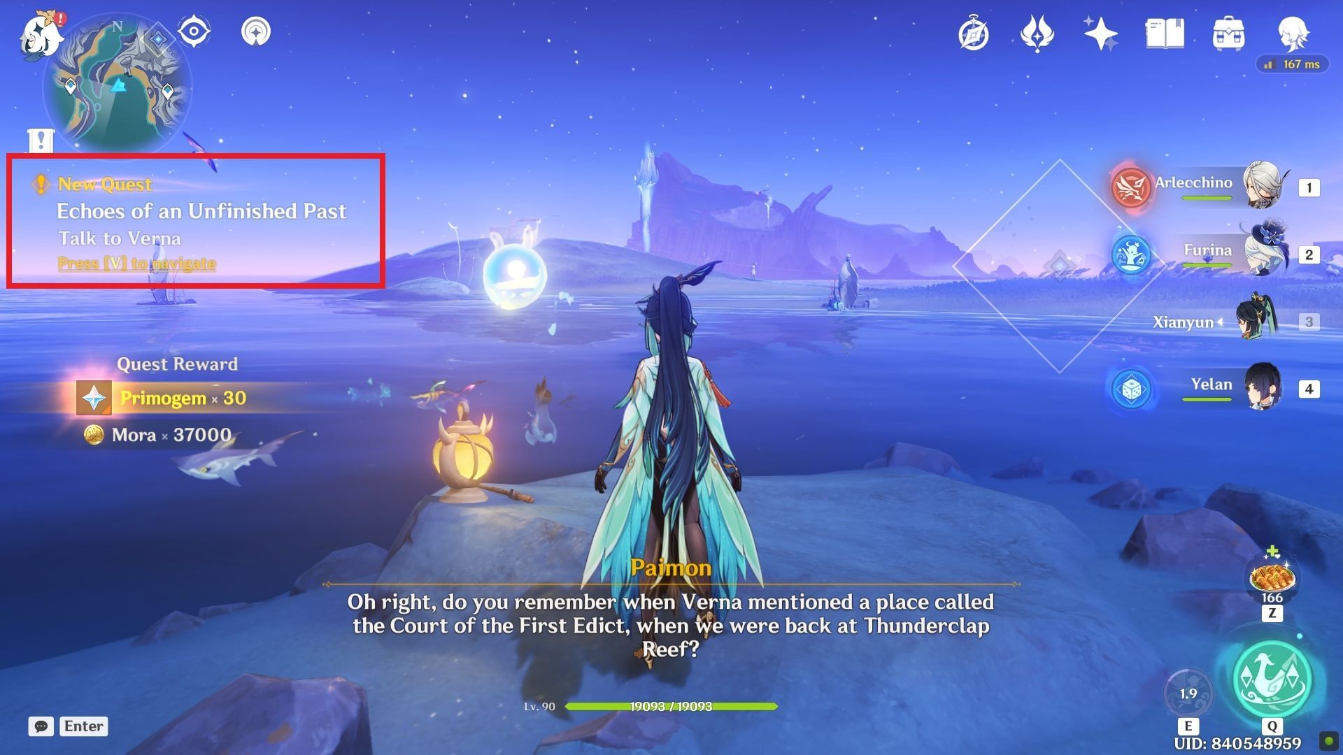 Complete the prerequisites to trigger the quest (Image via HoYoverse)