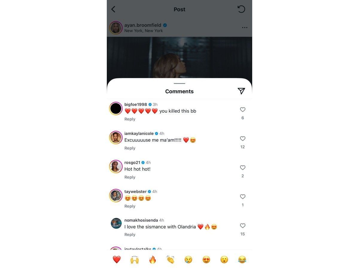 Tiafoe&#039;s comment on Instagram