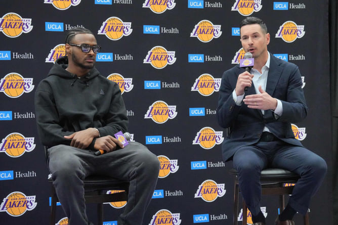 "Bronny's got a sick swing": Lakers coach JJ Redick admits being "jealous" of Bronny James' natural athleticism in golf