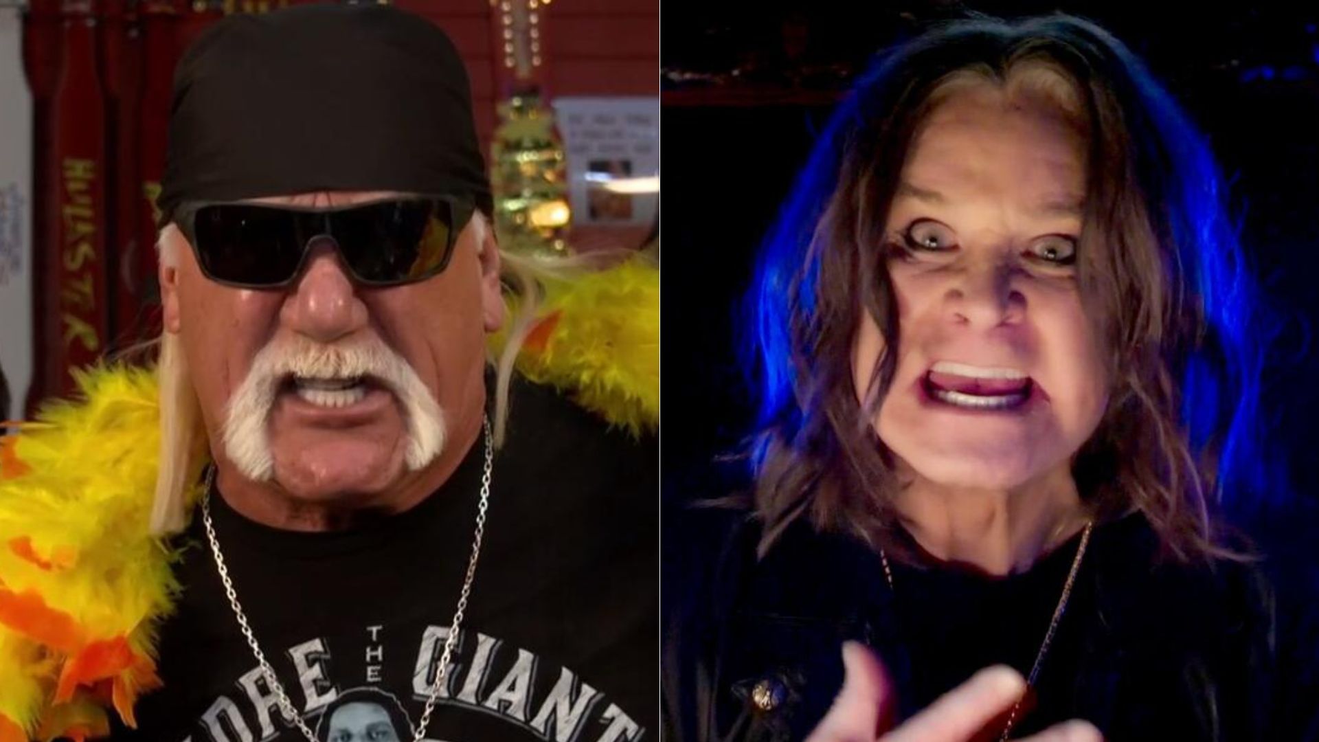 Hulk Hogan (left); Ozzy Osbourne (right) [Image Credits: wwe.com]