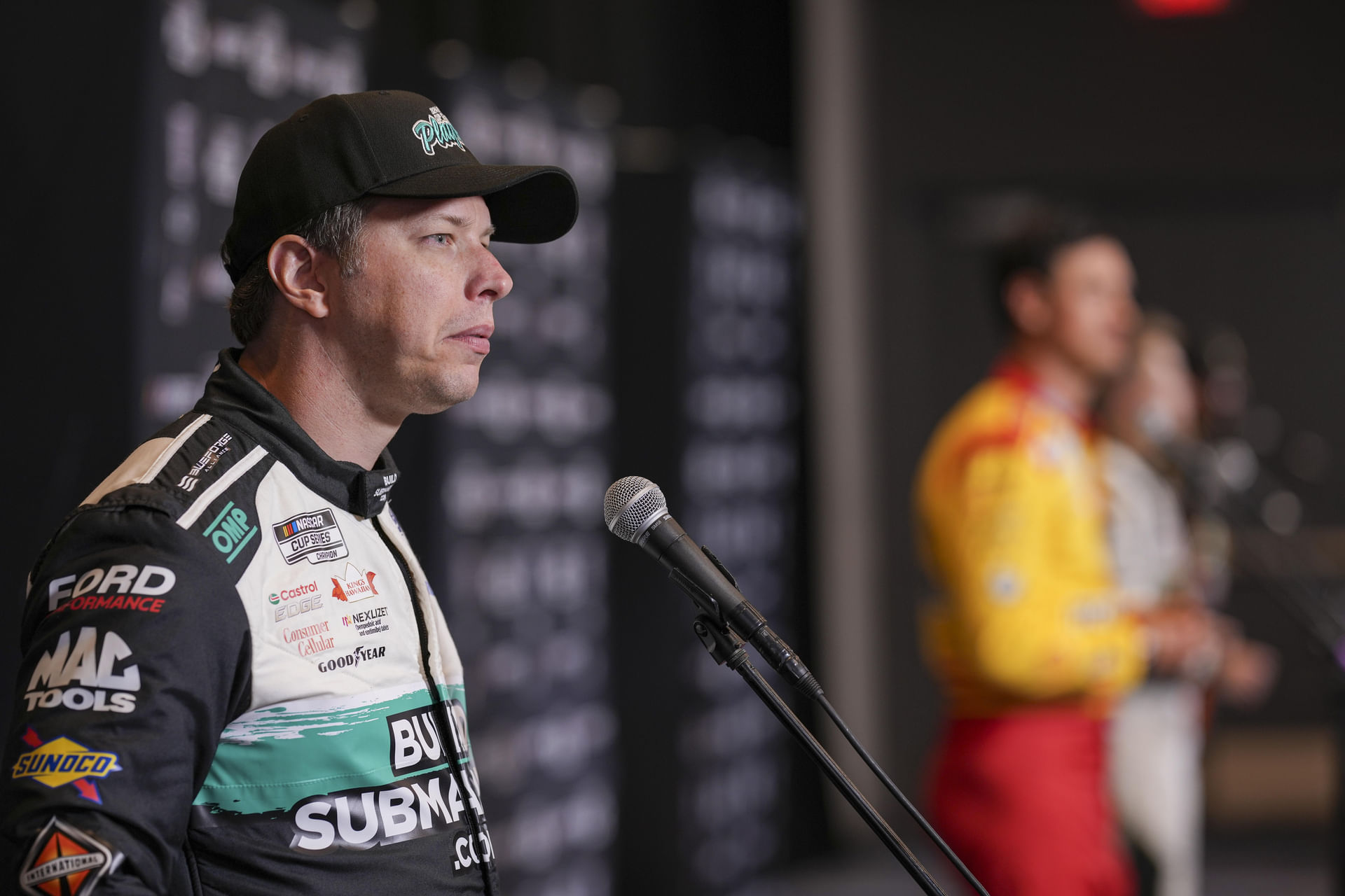Brad Keselowski during the 2024 NASCAR Playoffs Media Day. Source: Imagn