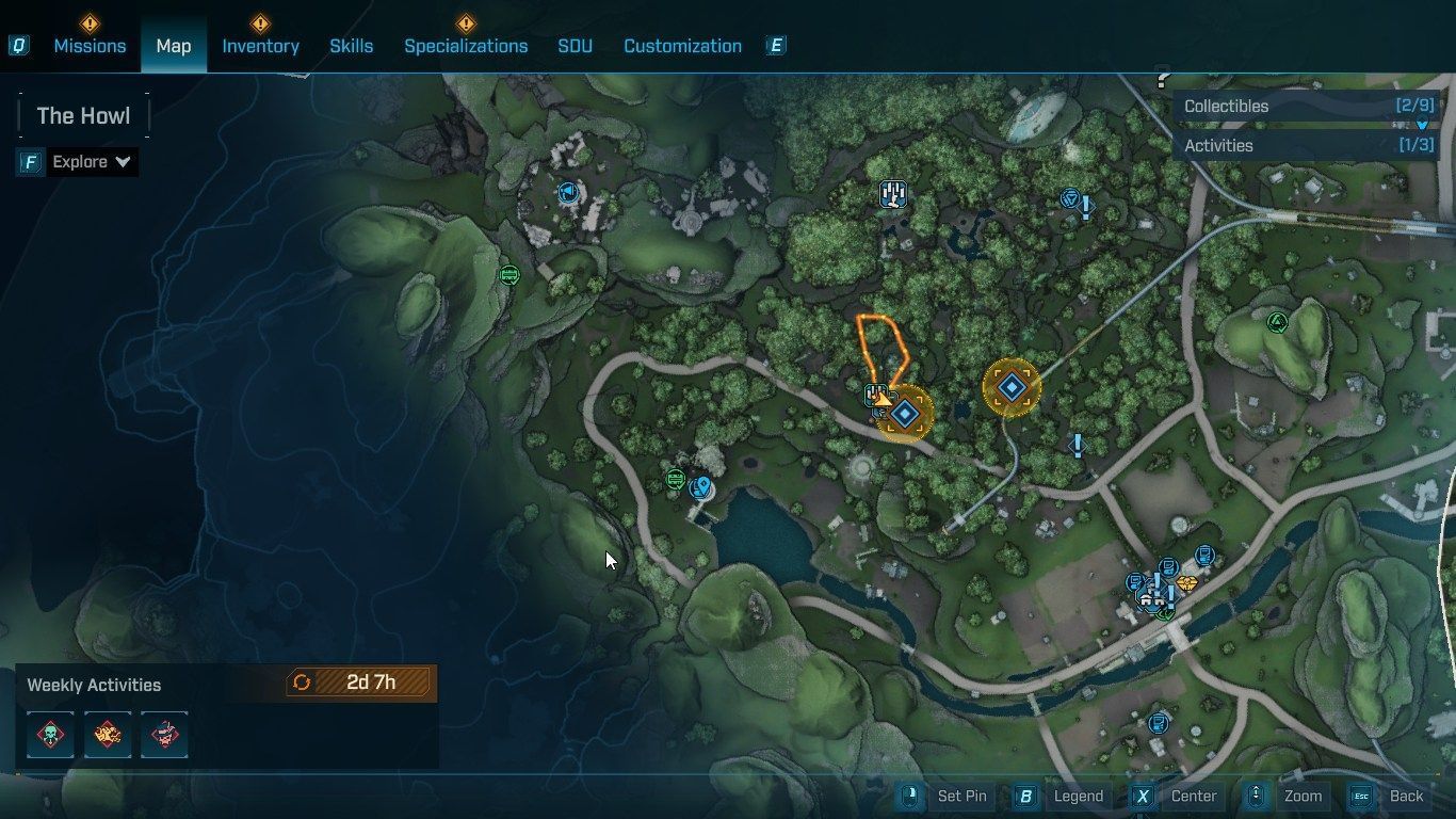 It&#039;s located near the Survival Cache at the Gushign Torrents POI (Image via 2K)