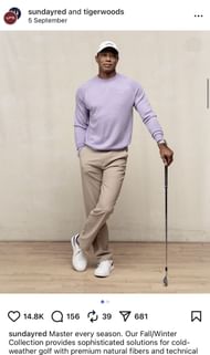 Image taken from Woods’ Instagram Feed _ Source: Instagram/@tigerwoods